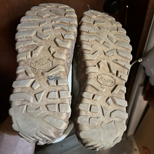 Rocky SV2 Special Ops with worn down heel, exposing foam under the thick Vibram sole